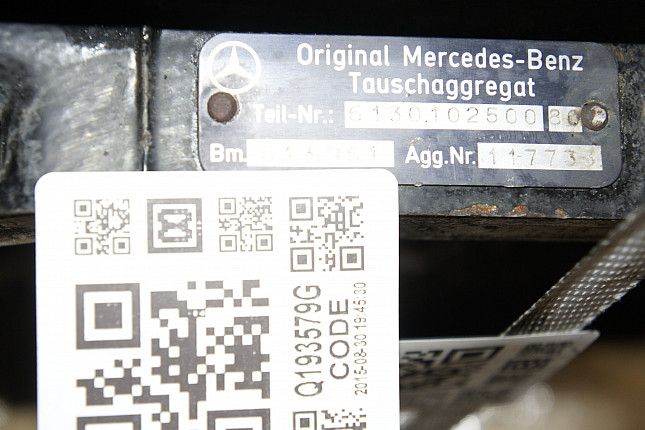 Номер двигателя и фотография площадки Mercedes OM 613.961