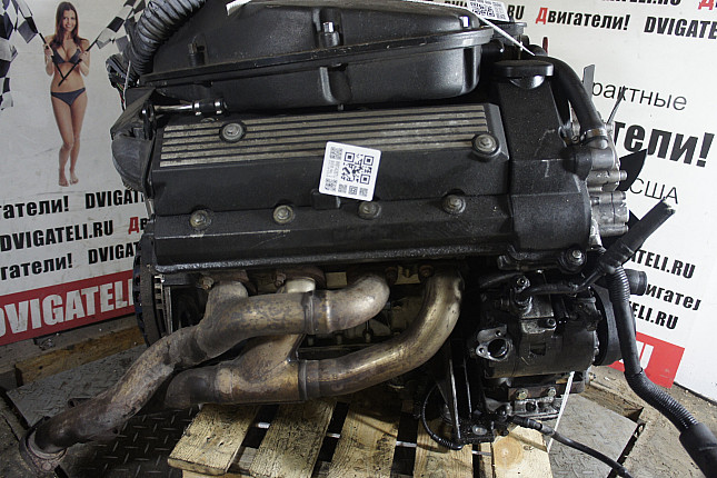 Двигатель вид с боку BMW S62 B50 + коса проводов  