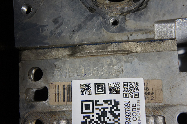 Номер двигателя и фотография площадки SKODA AUB