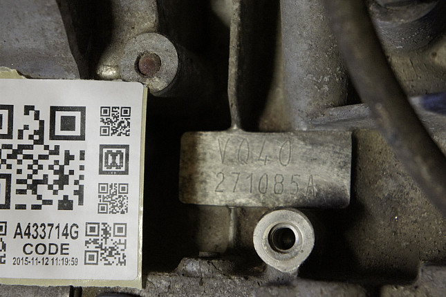 Номер двигателя и фотография площадки Nissan VQ40DE