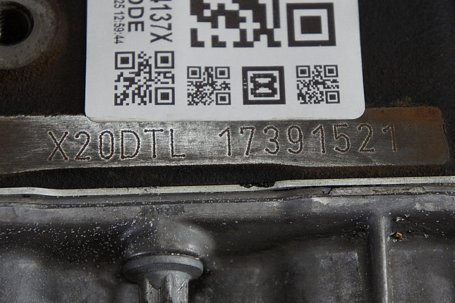 Номер двигателя и фотография площадки Opel X 20 DTL