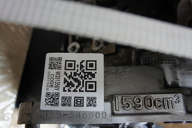 Номер двигателя и фотография площадки SUZUKI G16B 