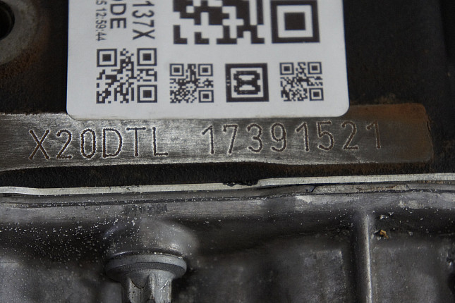 Номер двигателя и фотография площадки Opel X 20 DTL