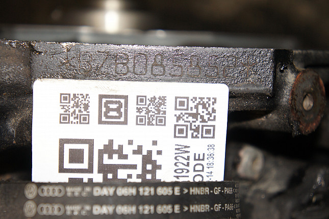 Номер двигателя и фотография площадки VW BZB