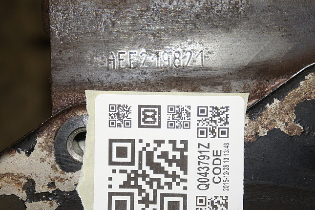 Номер двигателя и фотография площадки Skoda AEE