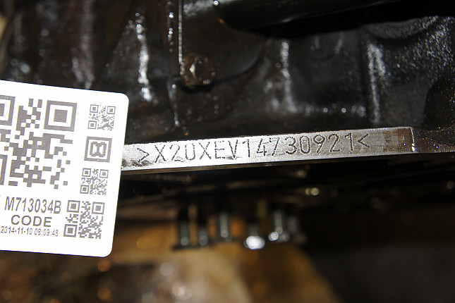 Номер двигателя и фотография площадки OPEL X 20 XEV