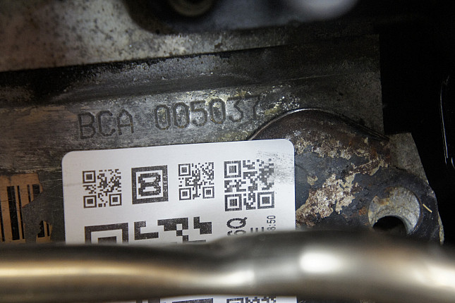 Номер двигателя и фотография площадки VW BCA