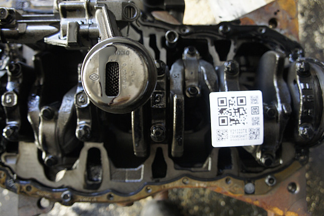 Фотография блока двигателя без поддона (коленвала) Renault K9K H 834
