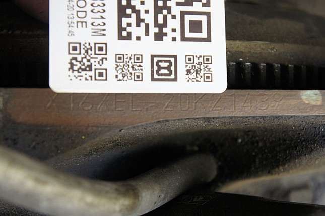 Номер двигателя и фотография площадки Opel X 16 XEL