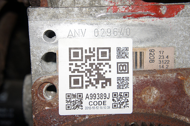 Номер двигателя и фотография площадки VW ANV