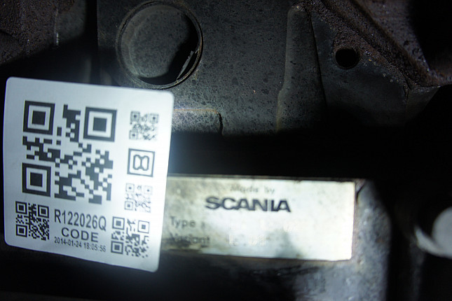 Номер двигателя и фотография площадки SCANIA DT 12.02