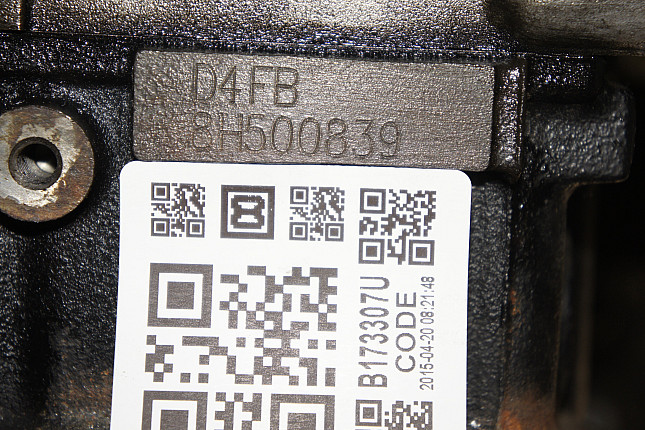 Номер двигателя и фотография площадки KIA D4FB