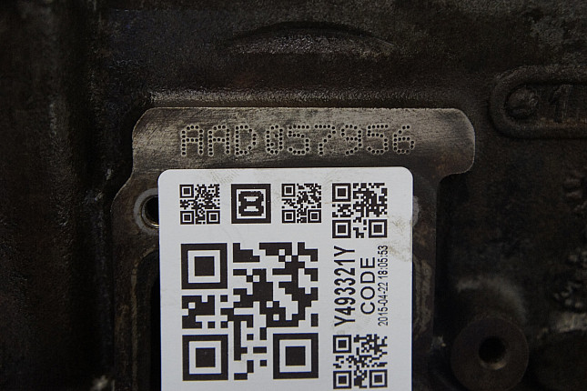 Номер двигателя и фотография площадки Audi AAD