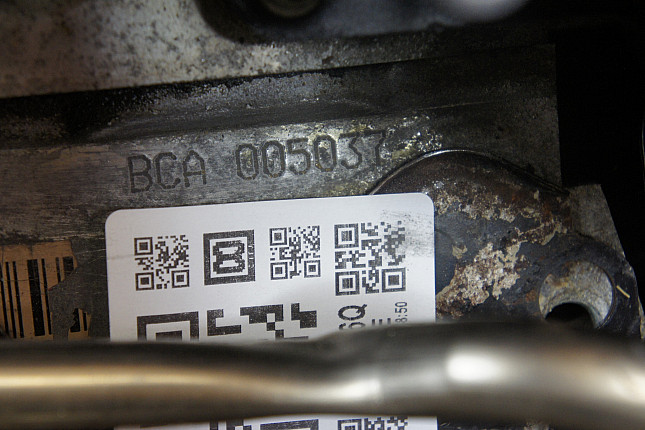 Номер двигателя и фотография площадки VW BCA